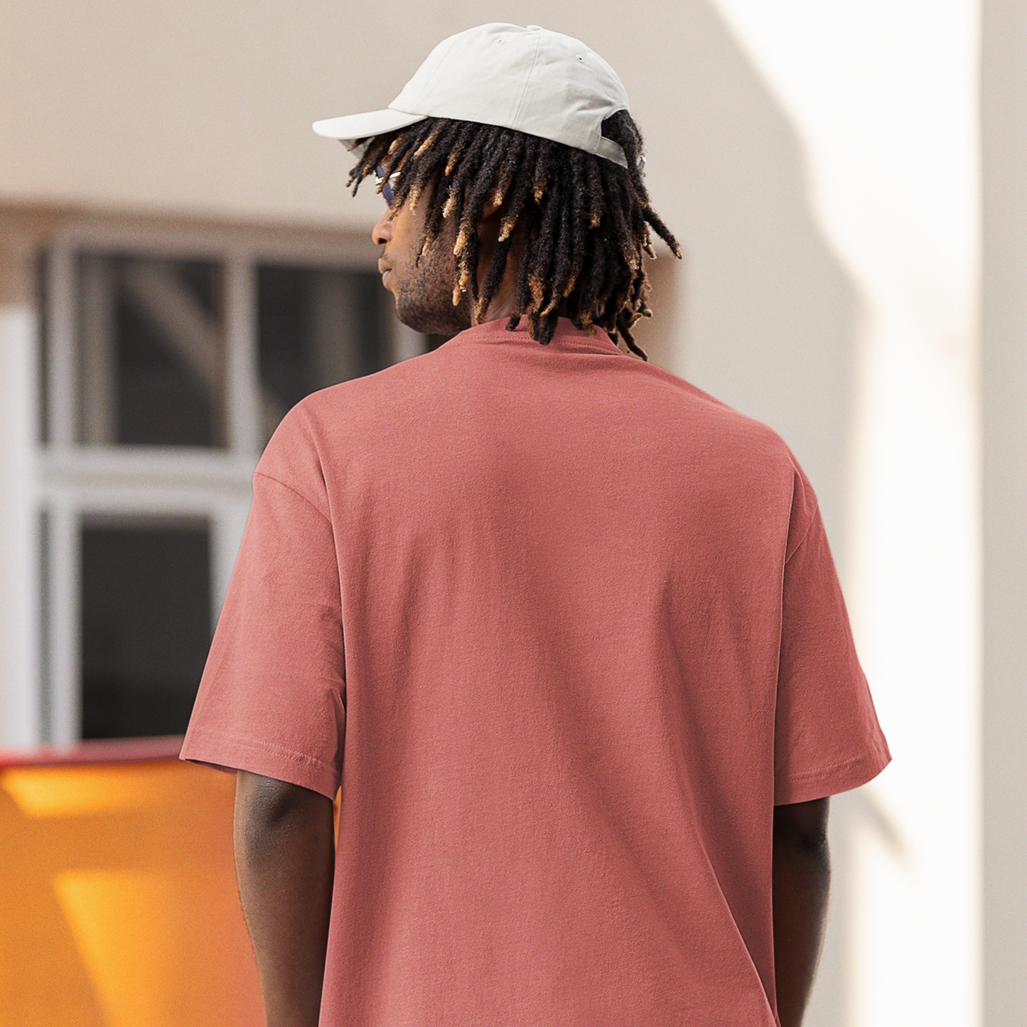 Premium Coral Oversized Solid Plain T-shirt