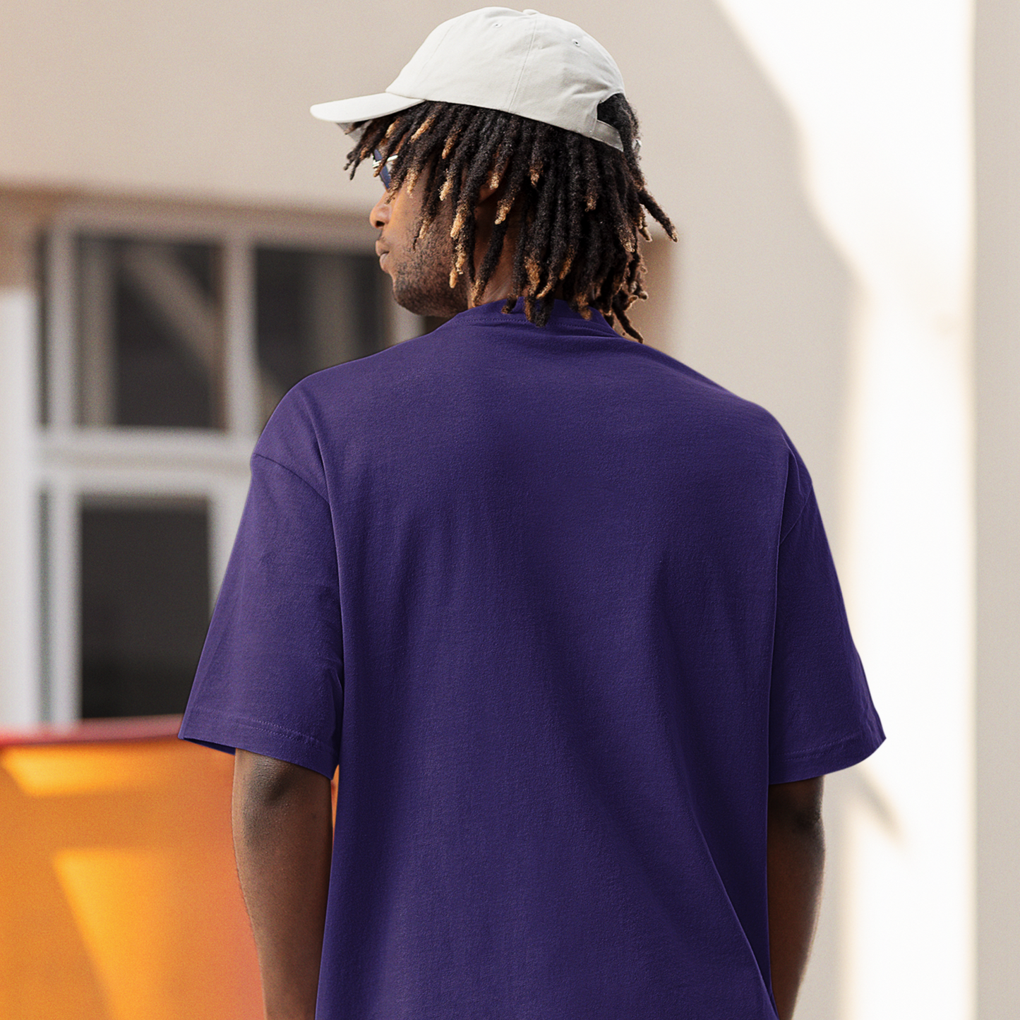 Premium Purple Oversized Solid Plain T-shirt