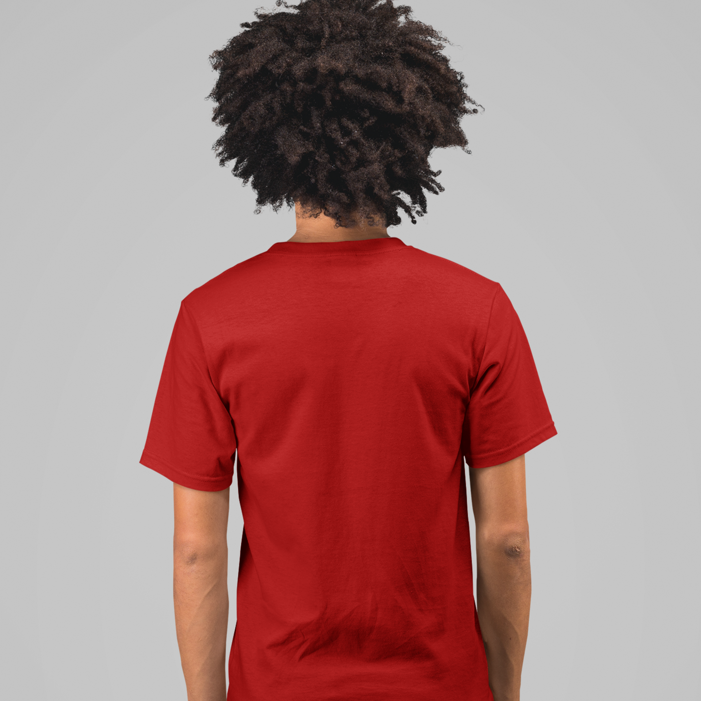 Premium Red Regular Crew Neck Solid Plain T-shirt