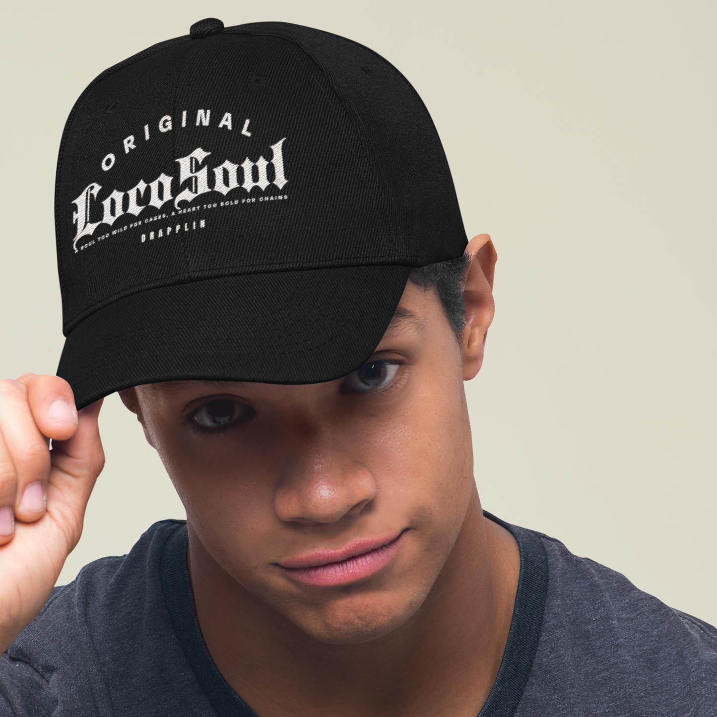 Unisex Locosoul Premium Black Baseball Cap