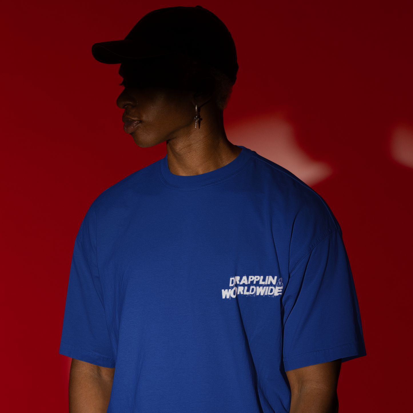 Rules Premium Royal Blue Oversized Typography Back Printed T-shirt