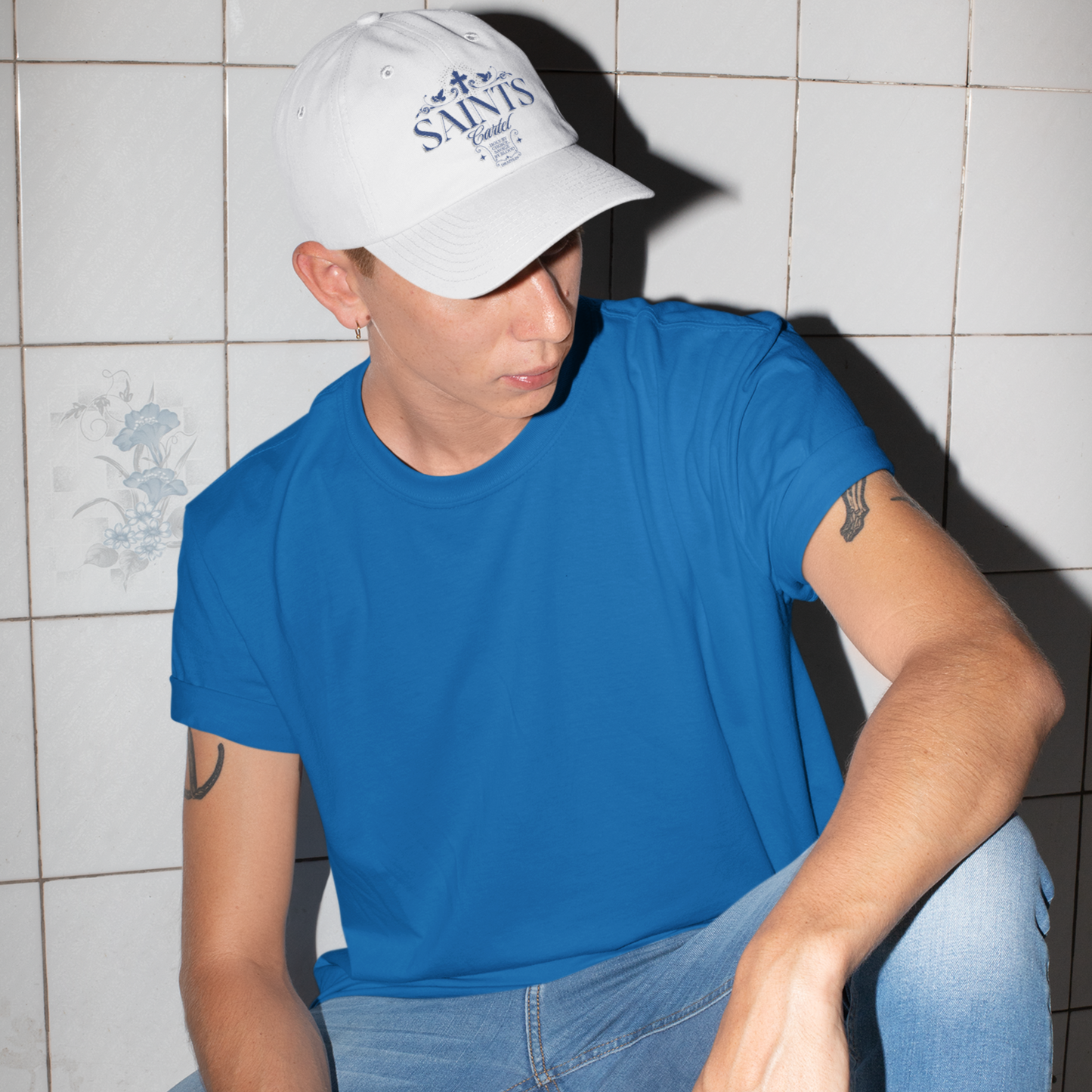 Unisex Saints Premium White Baseball Cap