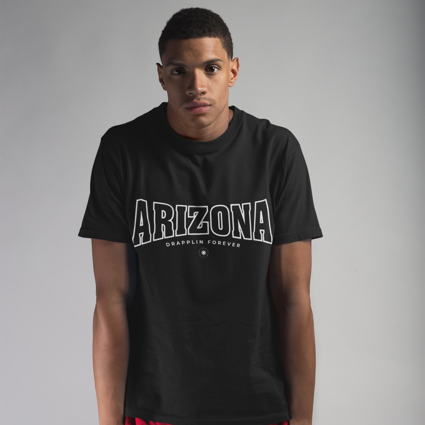 Arizona Black Crew Neck Graphic Printed T-shirt