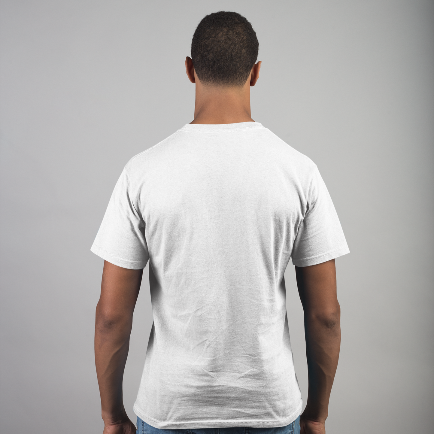 Drapplin Logo White Crew Neck Embroidered T-shirt