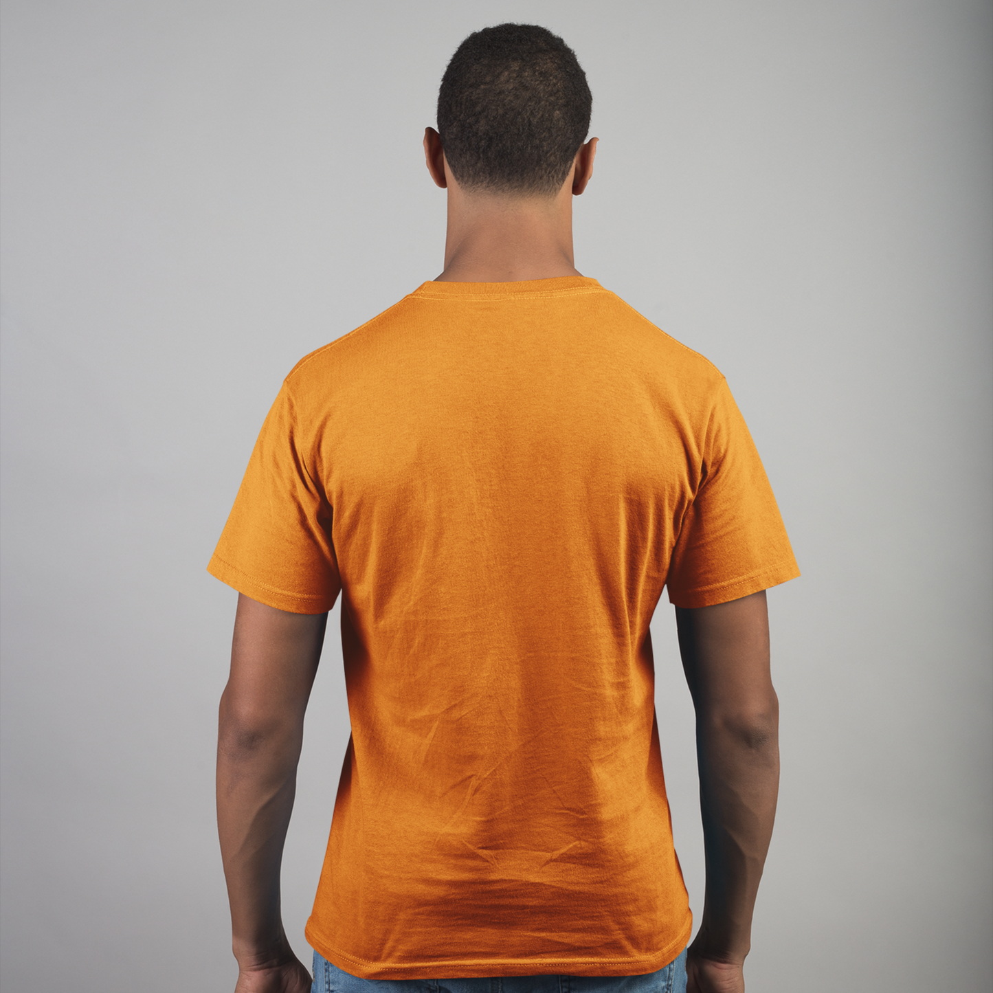 Killside Orange Crew Neck Graphic Printed T-shirt