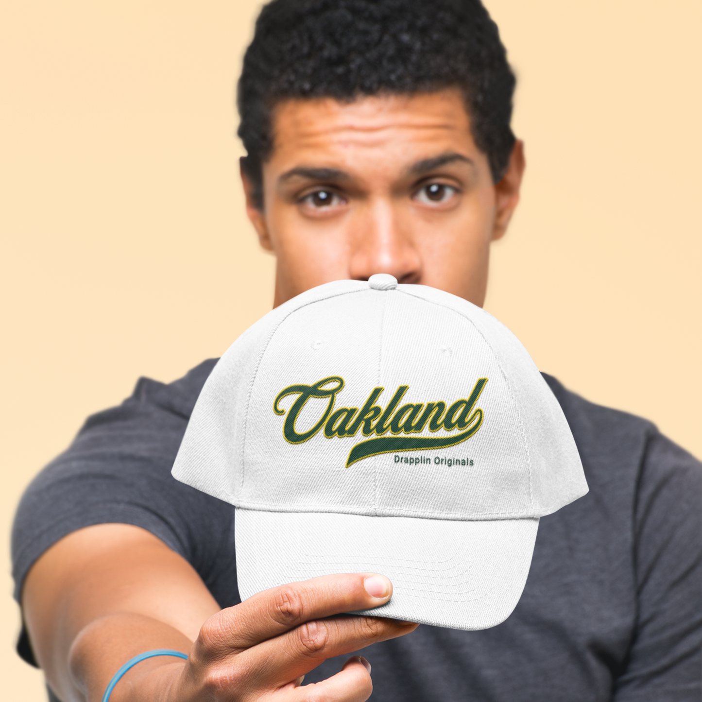 Unisex Oakland Premium White Baseball Cap