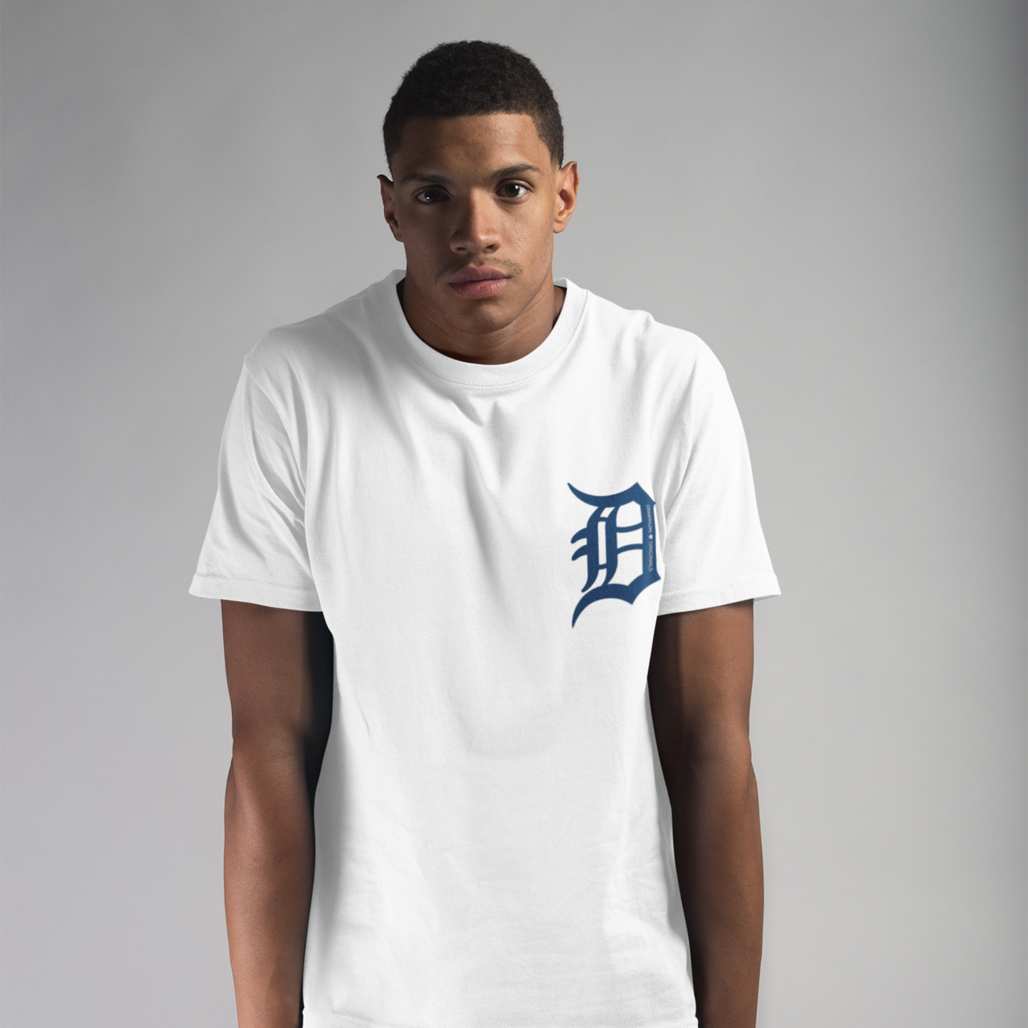 Drapplin Originals Typographic White Crew Neck Printed T-shirt