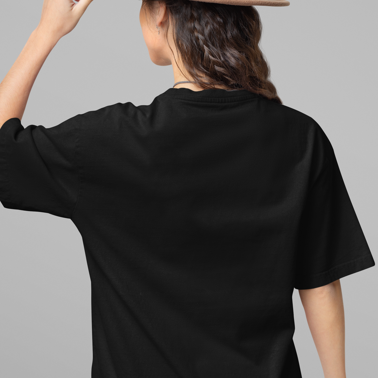 Sexsi Premium Woman Black Oversized Printed T-shirt