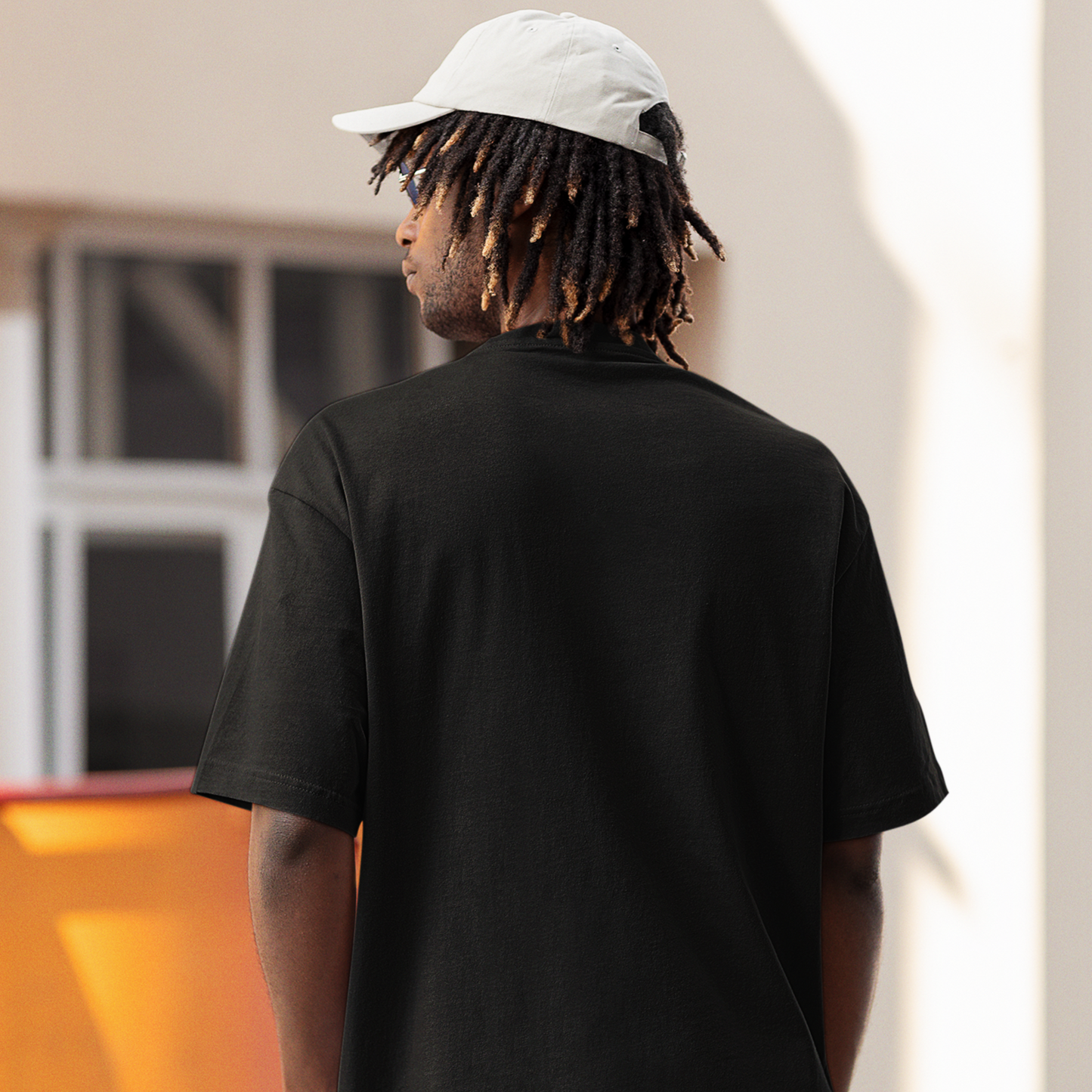 Stealth Premium Black Oversized Typography Printed T-shirt