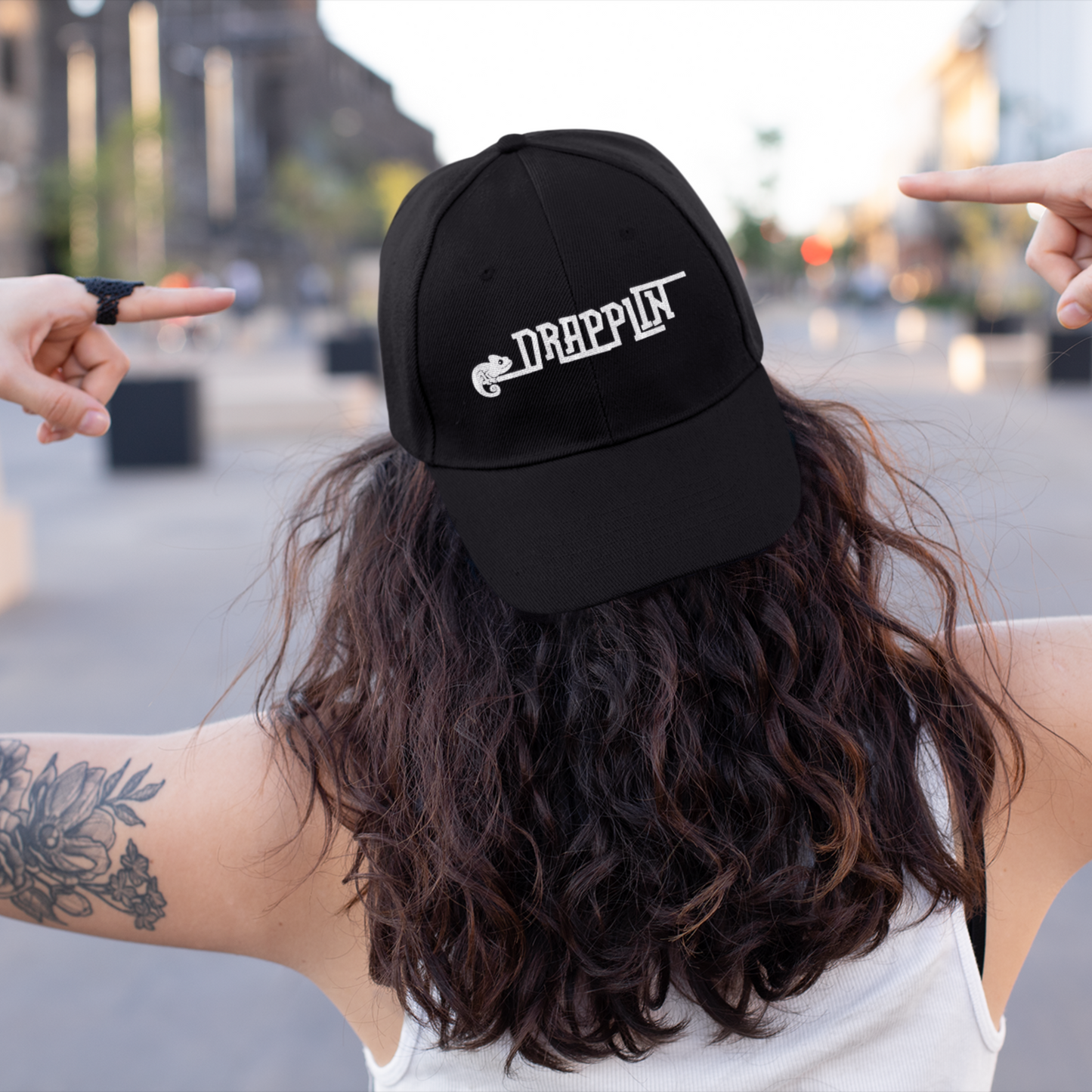 Unisex Drapplin Official Logo Premium Black Baseball Cap