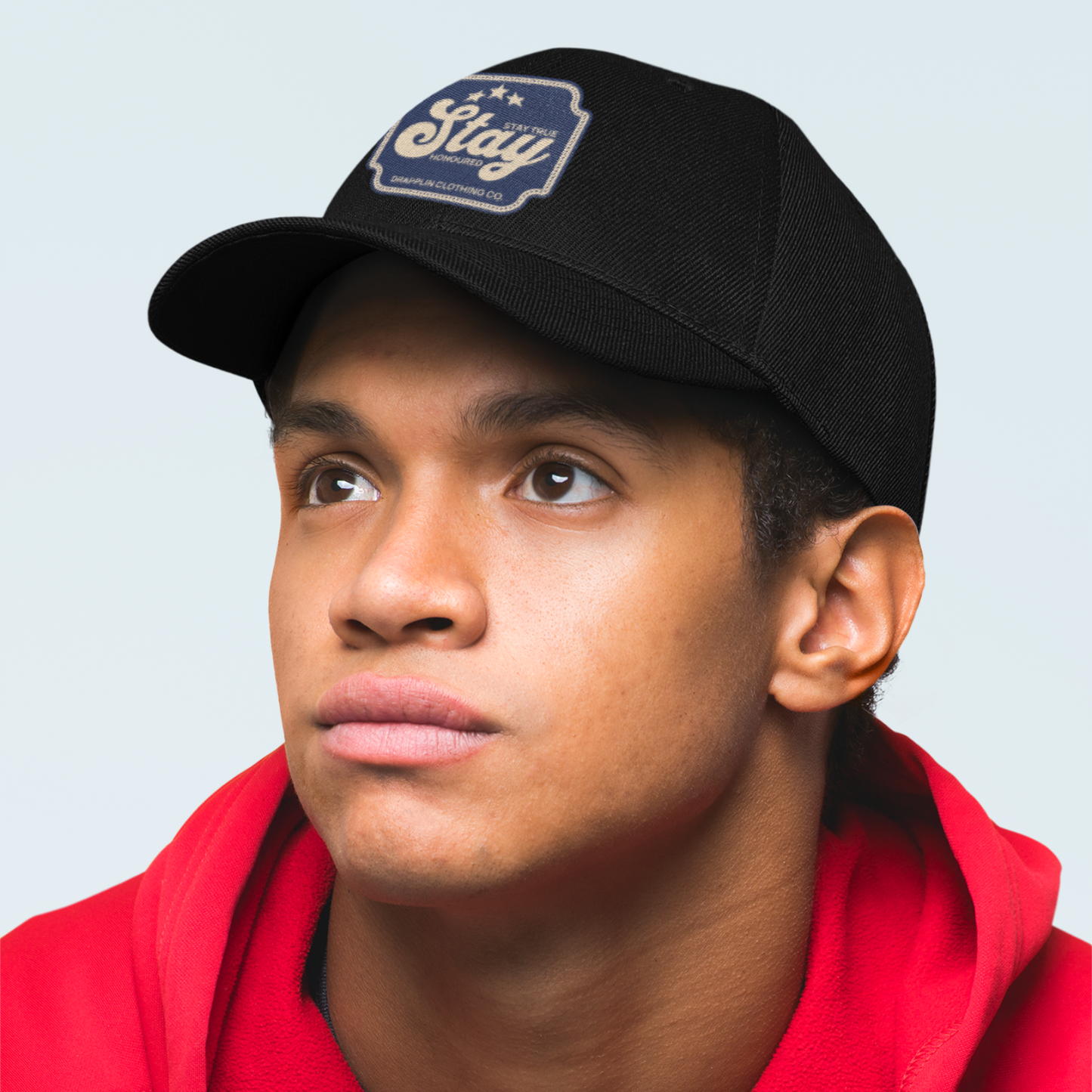 Unisex Stay Patch Premium Black Baseball Cap