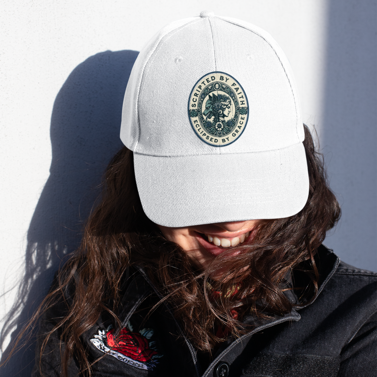 Unisex Faith Patch Premium White Baseball Cap