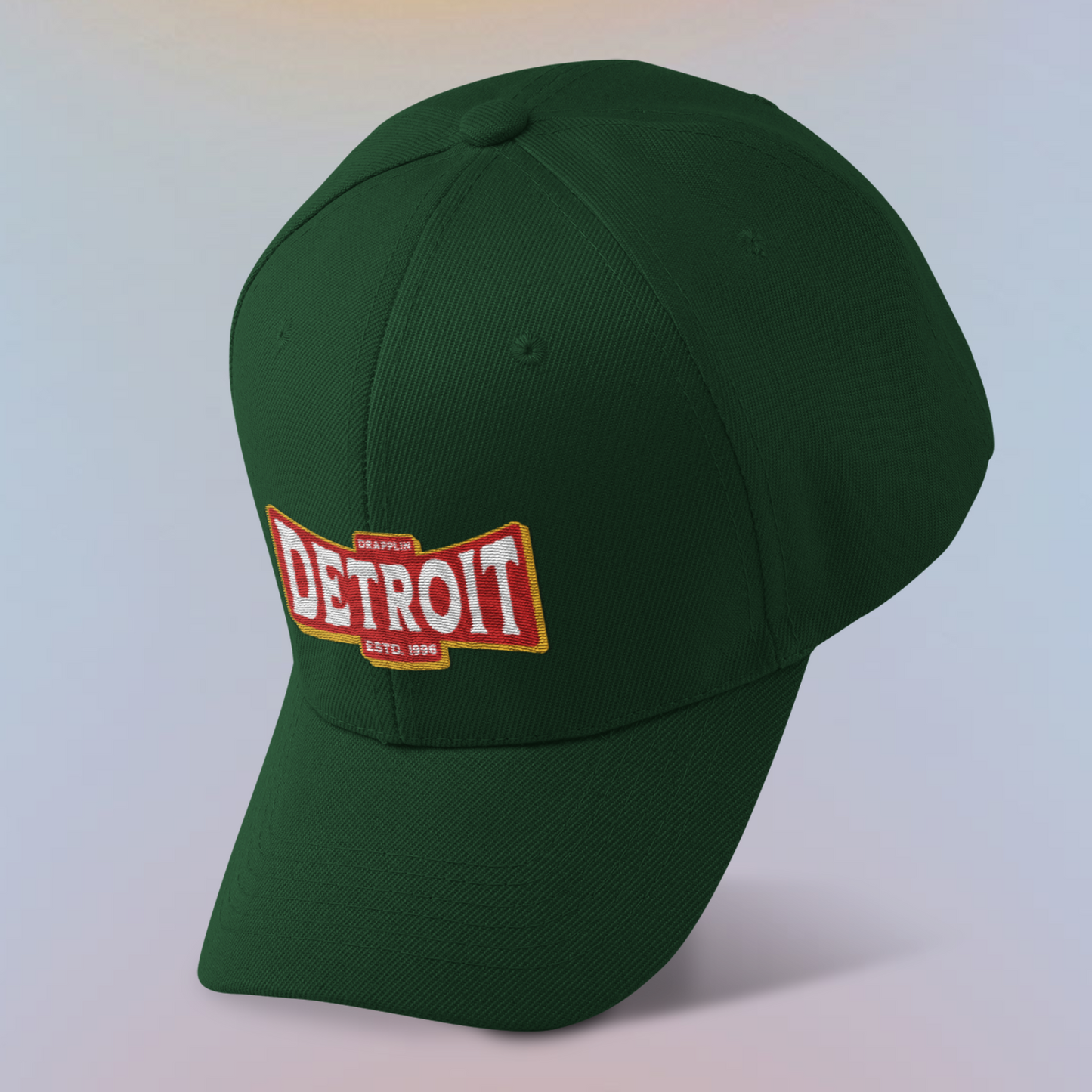Unisex Detroit Patch Premium Green Baseball Cap