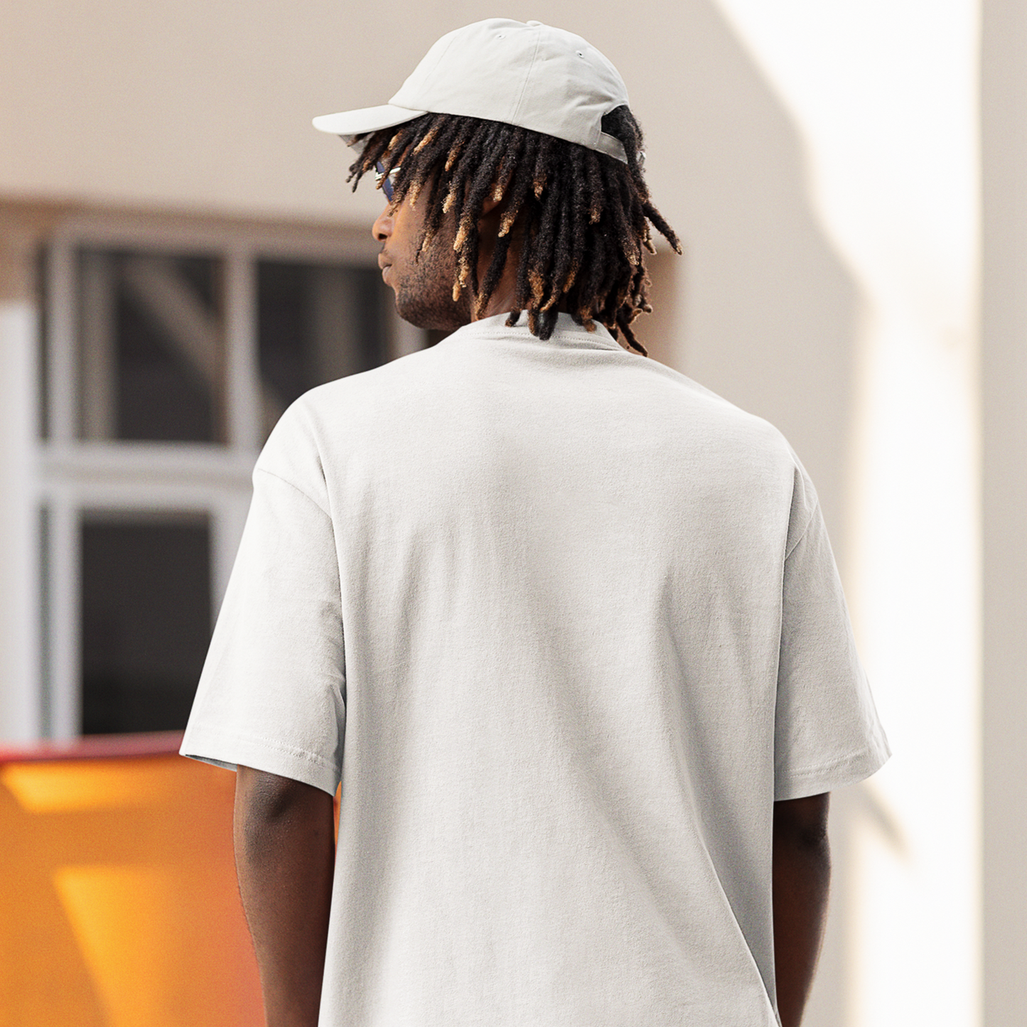 Drapplin Signature White Unisex Oversized Typography Printed T-shirt
