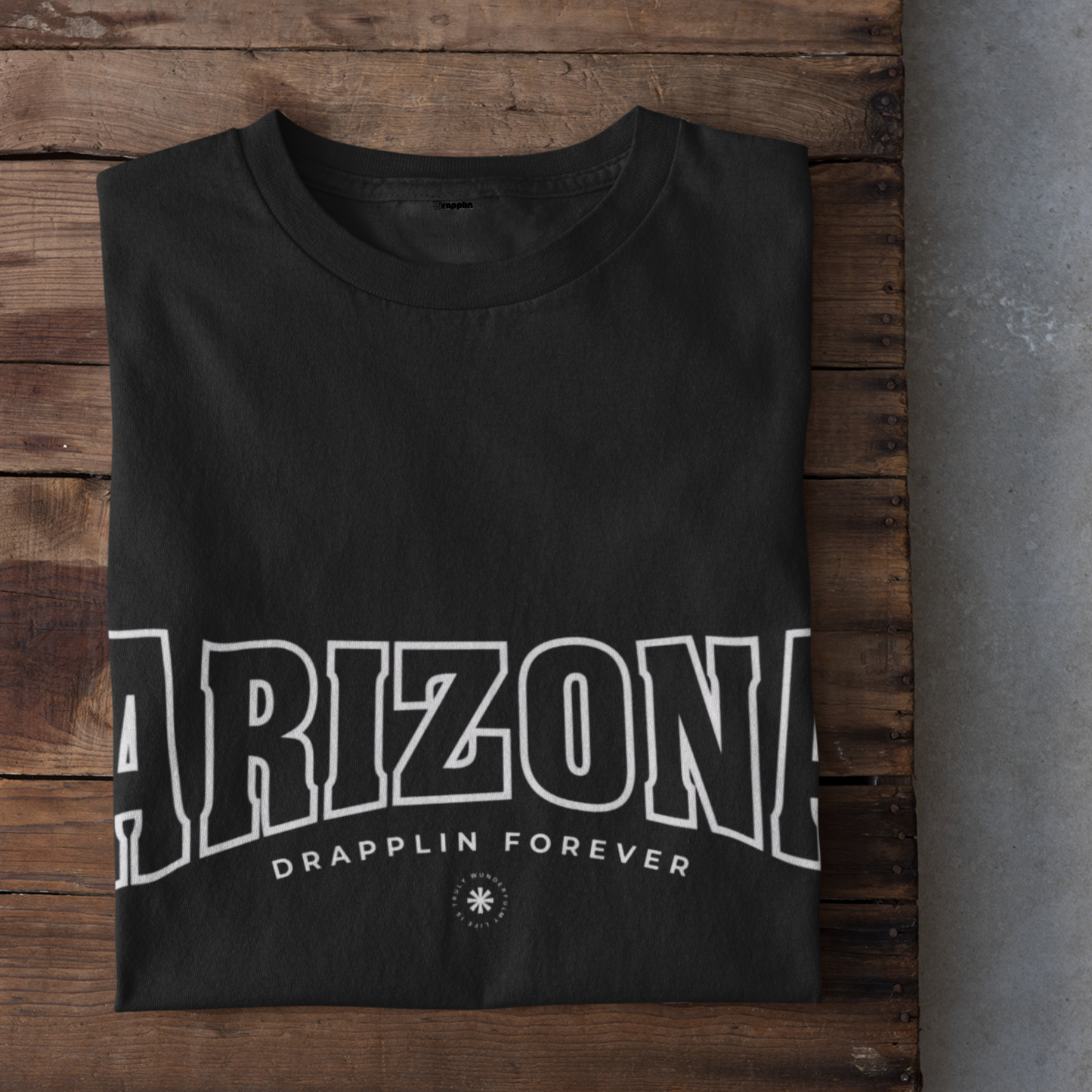Arizona Black Crew Neck Graphic Printed T-shirt