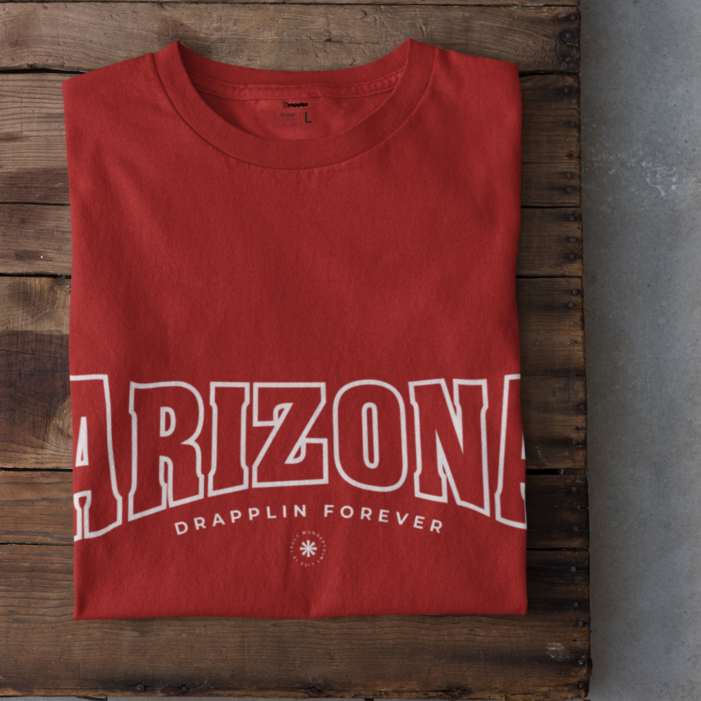 Arizona Red Crew Neck Graphic Printed T-shirt
