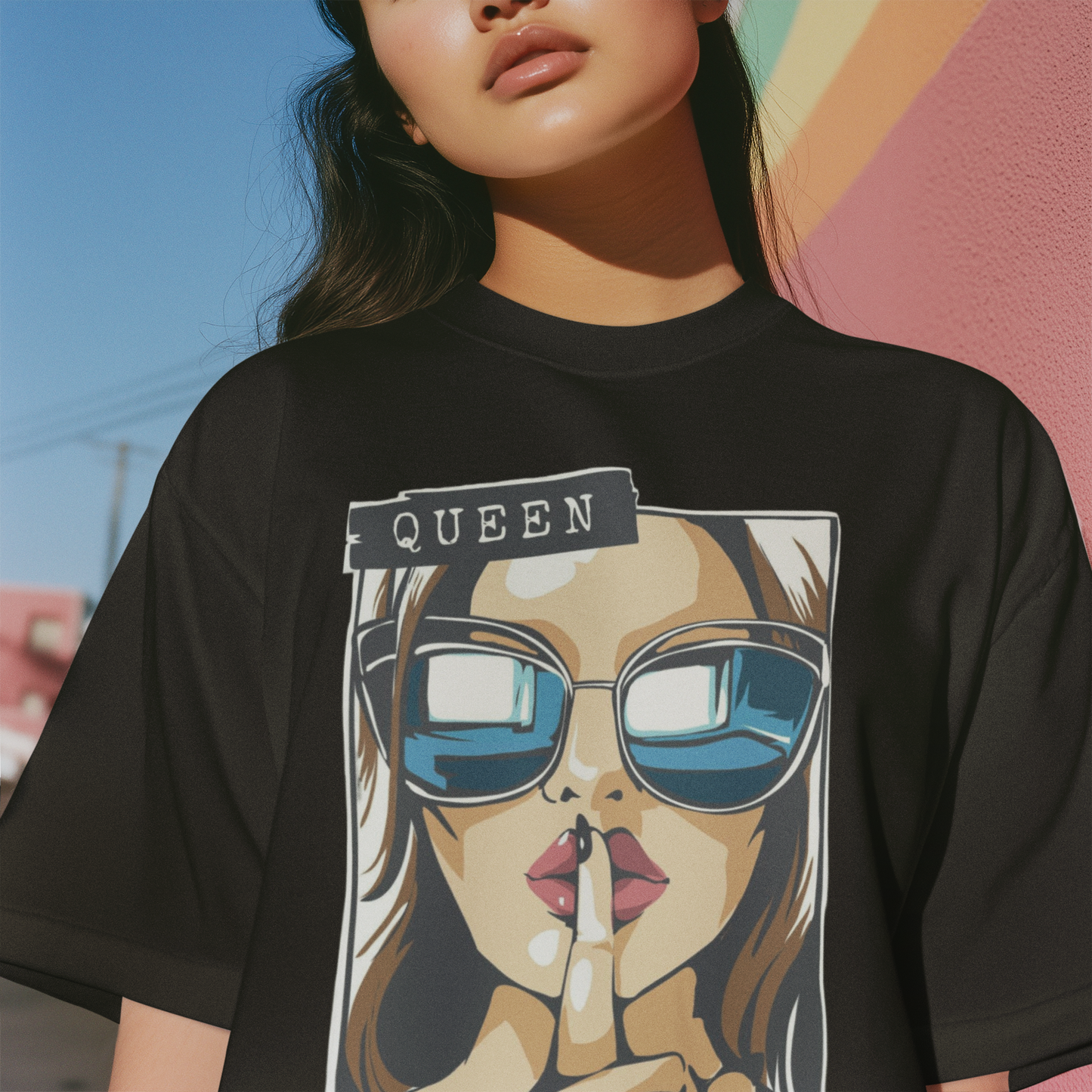 Beauty And Strength Premium Black Woman Oversized Printed T-shirt