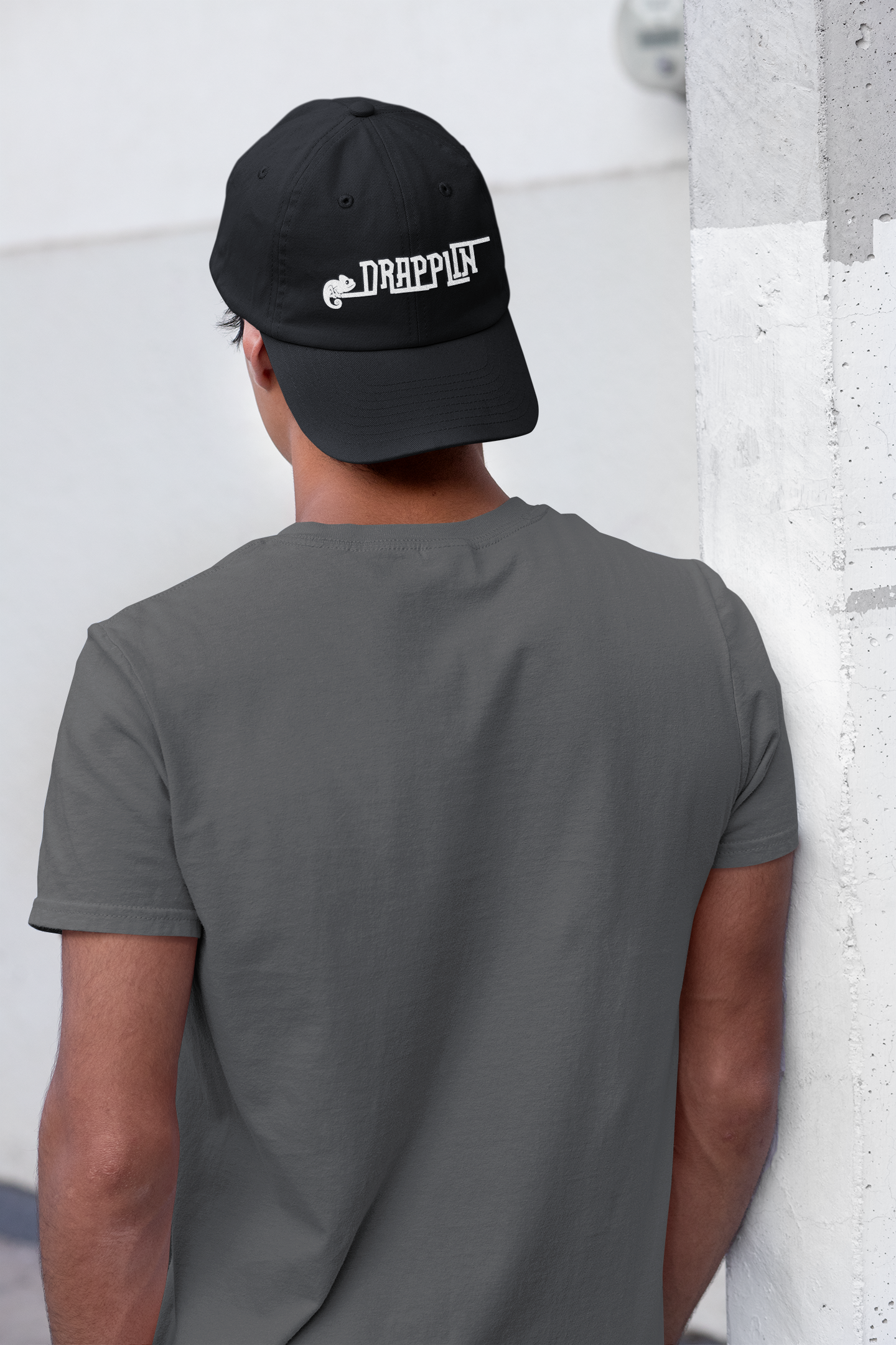 Premium Charcoal Mélange Regular Crew Neck Solid Plain T-shirt