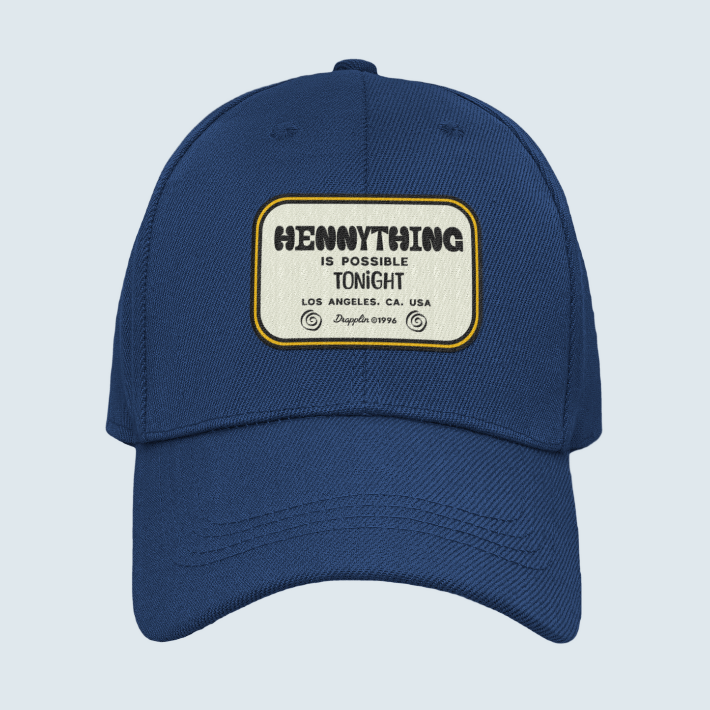 Unisex Hennything Premium Patch Navy Blue Baseball Cap