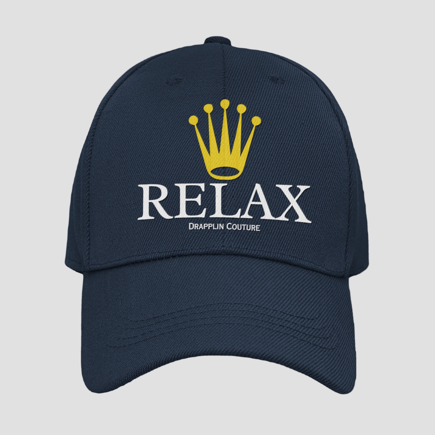 Unisex Navy Blue Relax Premium Embroidered Baseball Cap