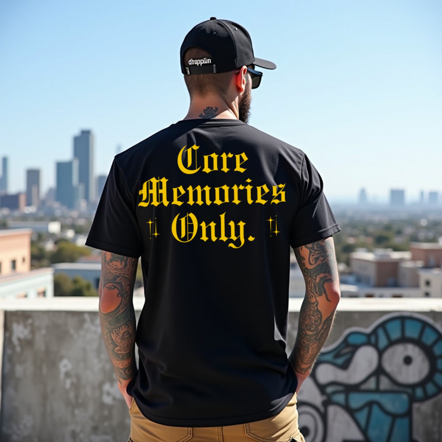 Core Memories Unisex Black Crew Neck Printed T-shirt