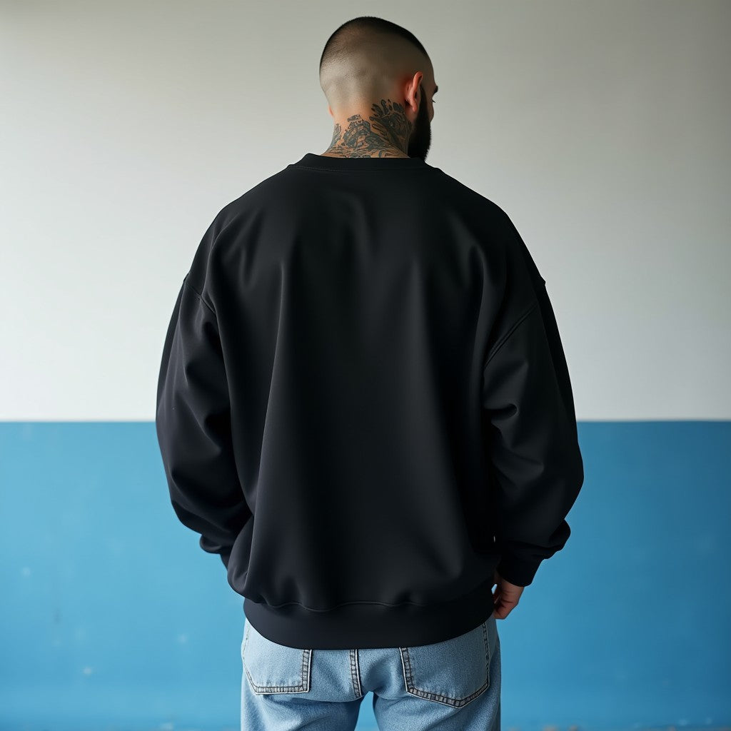 Michigan Unisex Black Premium Oversized Sweatshirt