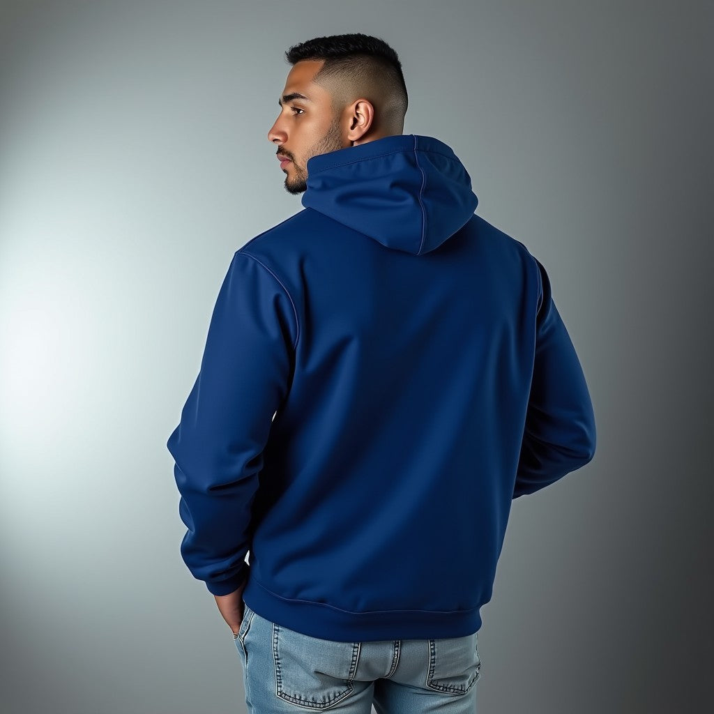 Tavern Unisex Regular Fit Royal Blue Printed Hoodie