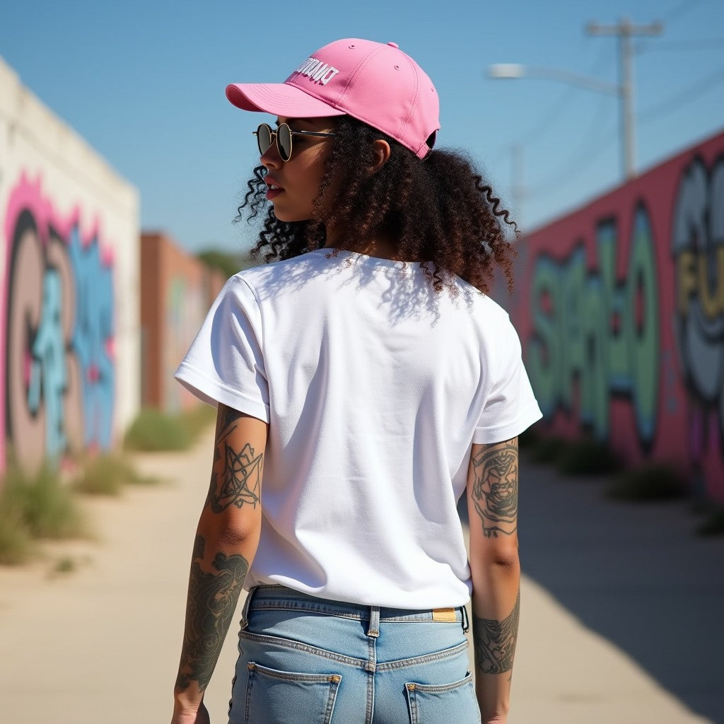 Stability Premium White Crew Neck Woman's Printed T-shirt
