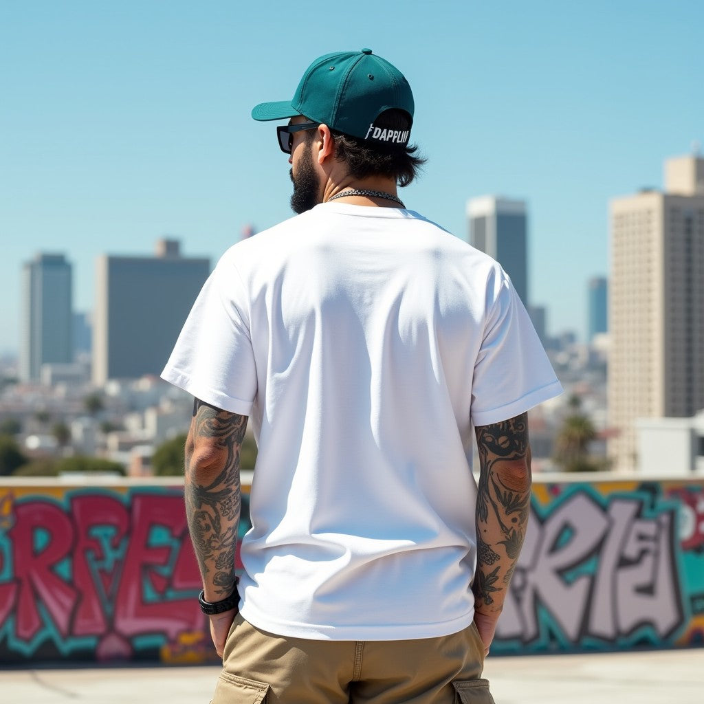 Brotherhood Unisex White Premium Oversized Printed T-shirt