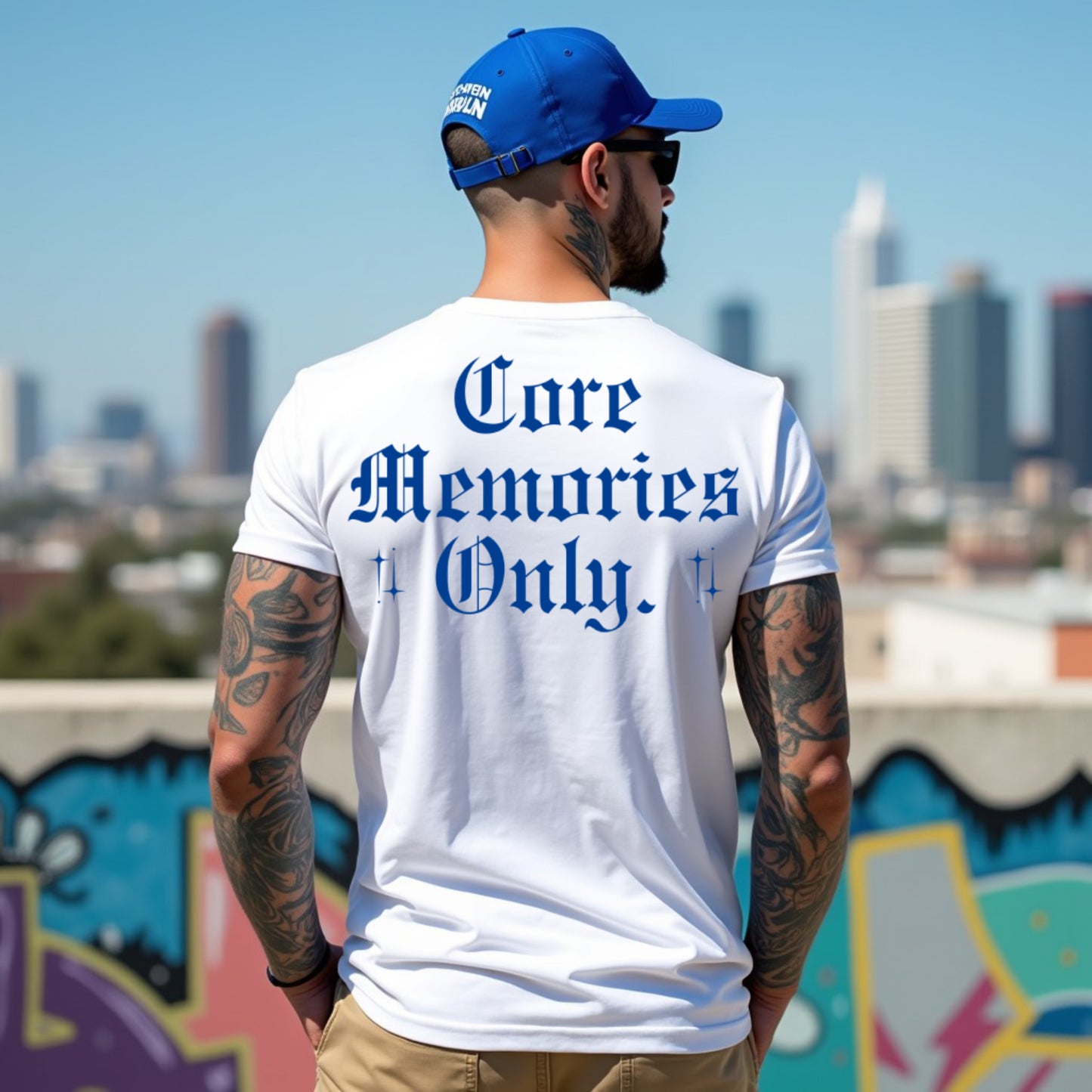 Core Memories Unisex White Crew Neck Printed T-shirt