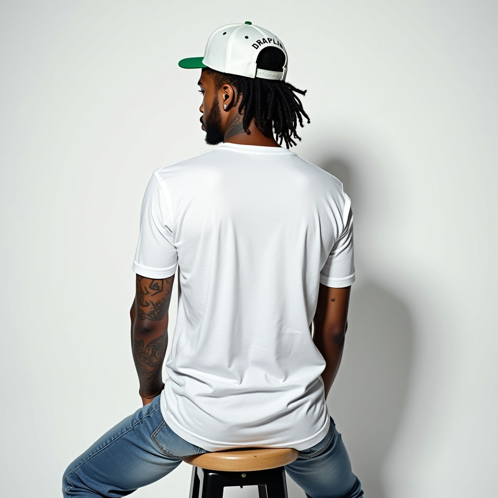 Stay Calm Regular White Crew Neck Printed T-shirt