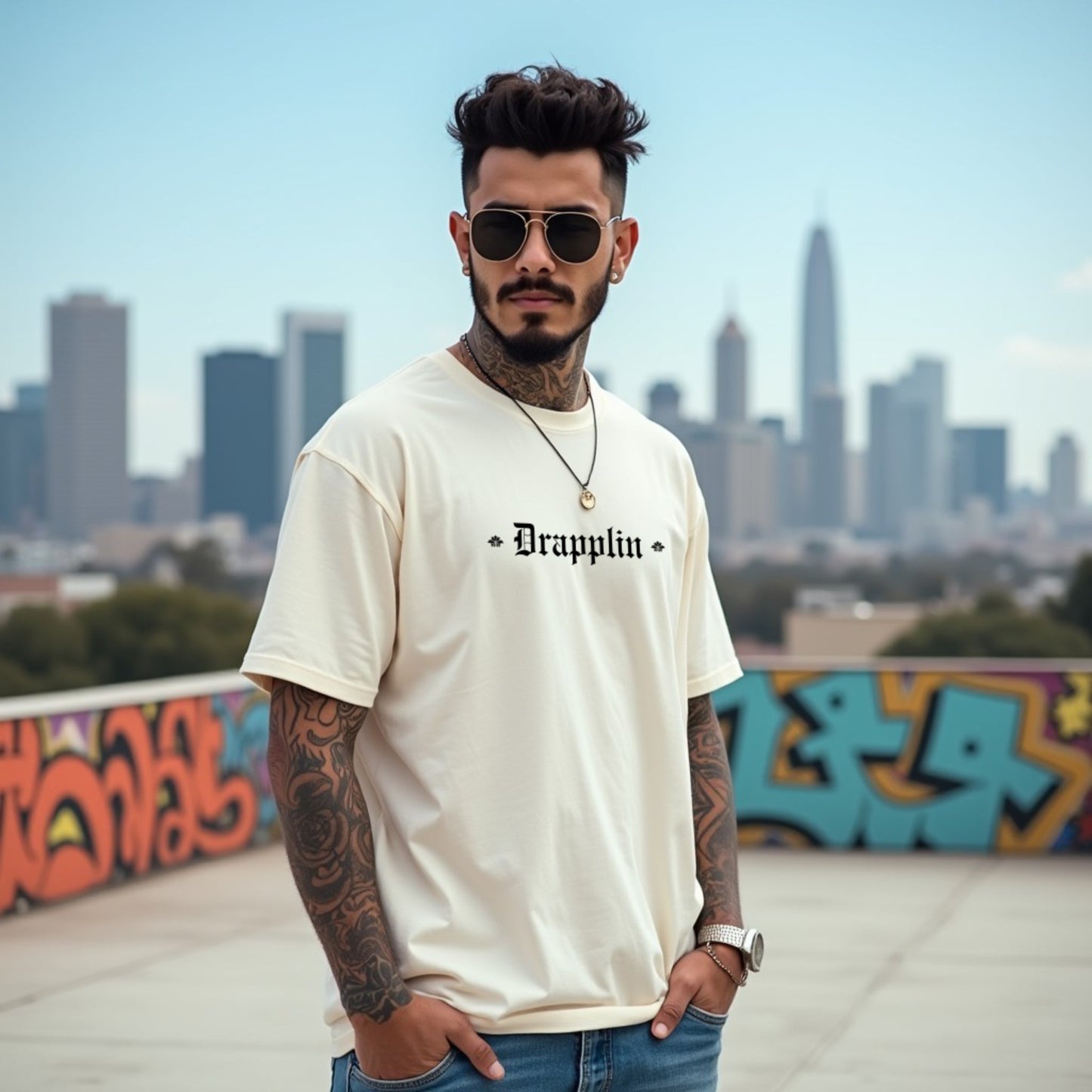 Universe Unisex Off White Premium Oversized Typographic Printed T-shirt
