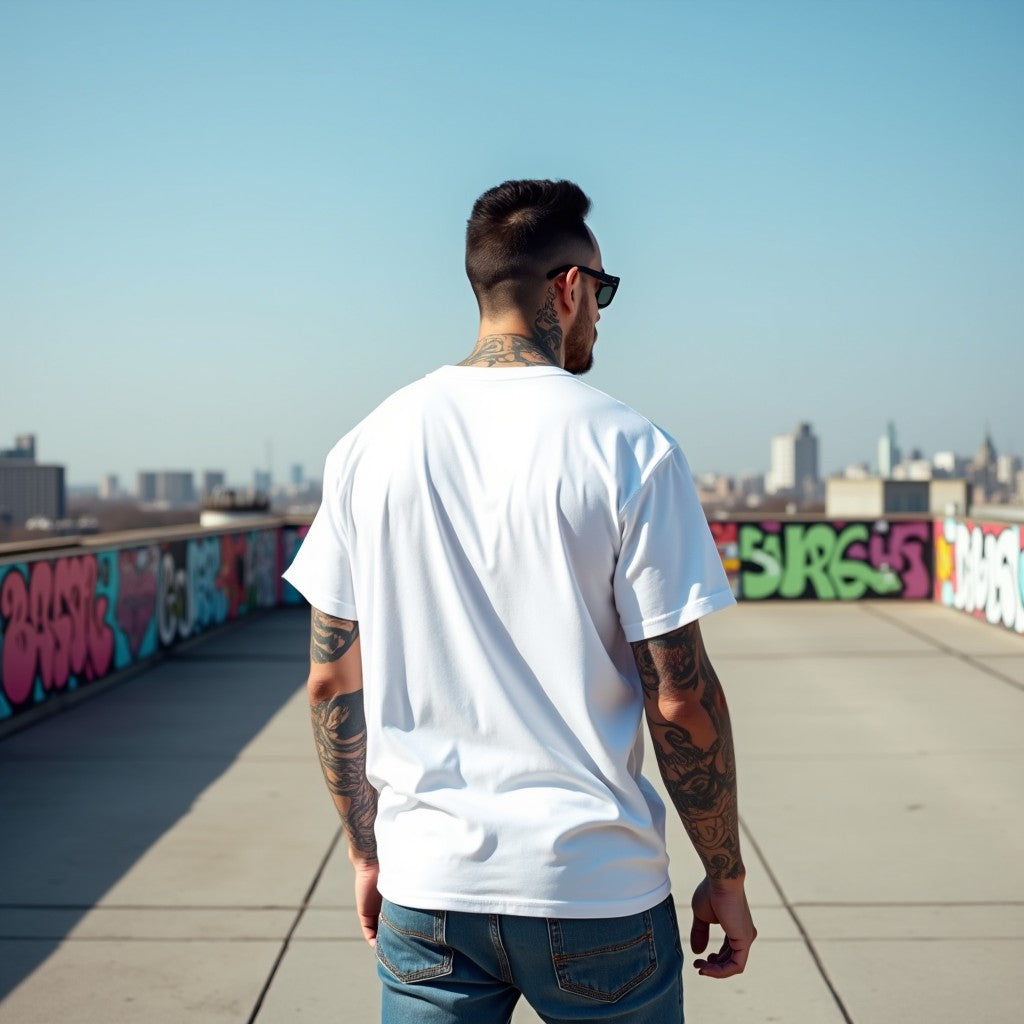 Soho Unisex White Premium Oversized Typographic Printed T-shirt