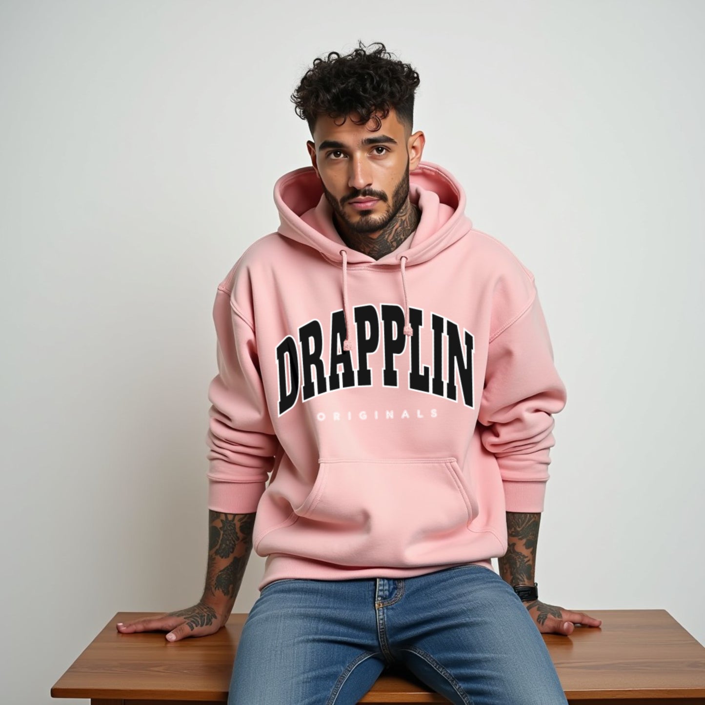Drapplin Originals Premium Unisex Baby Pink Oversized Hoodie