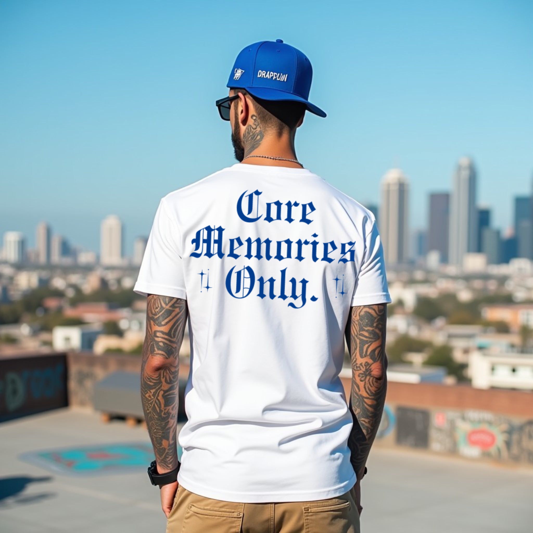 Core Memories Unisex White Crew Neck Printed T-shirt