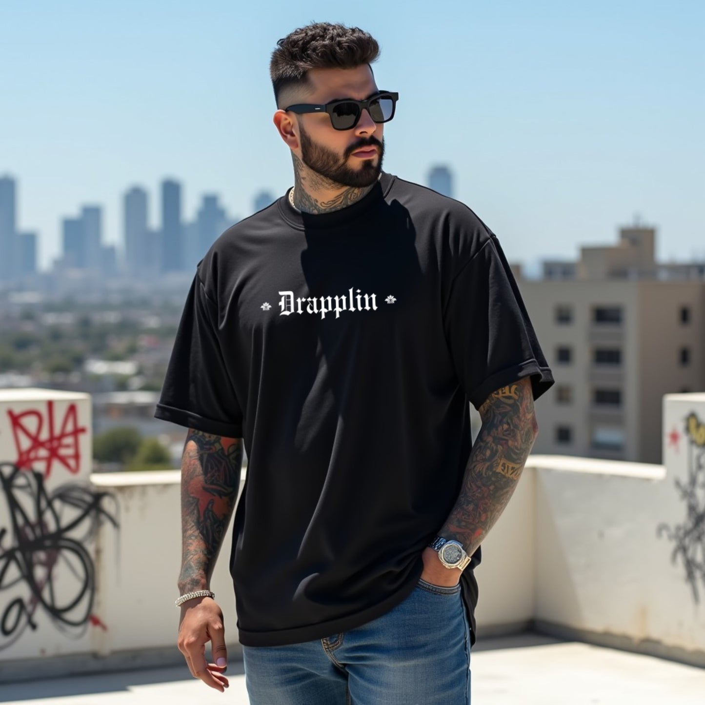 Universe Unisex Black Premium Oversized Typographic Printed T-shirt