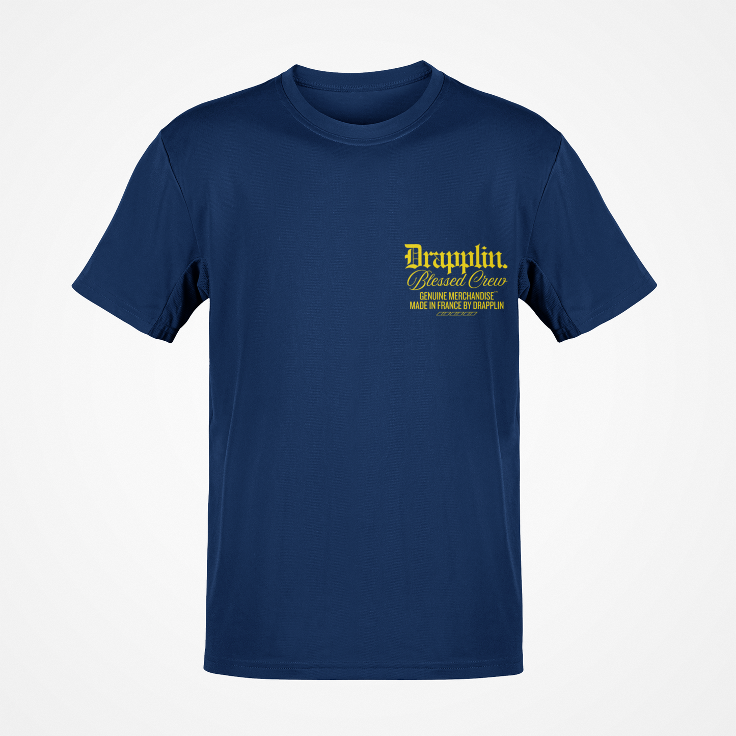 Core Memories Unisex Navy Blue Crew Neck Printed T-shirt