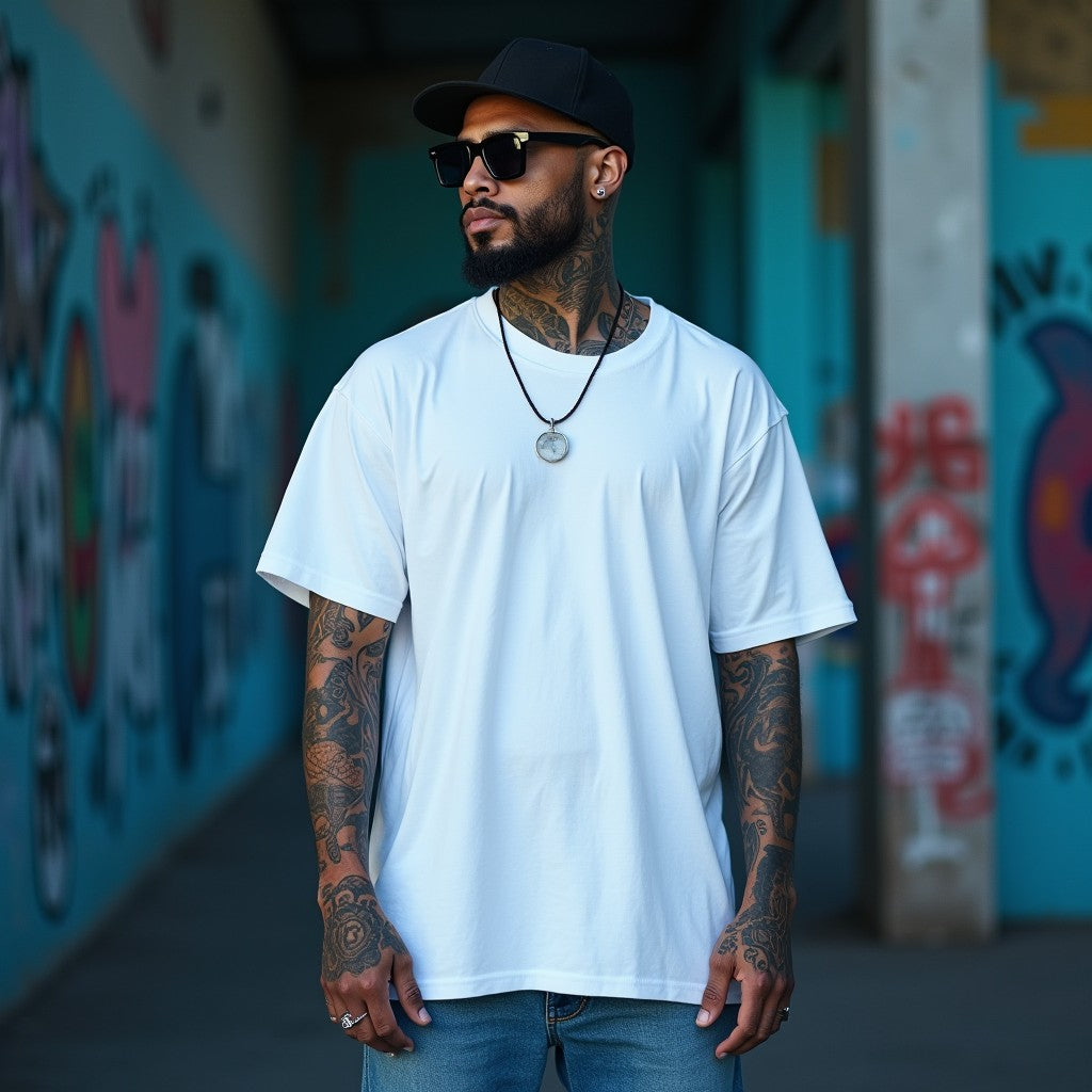 Premium White Oversized Solid Plain T-shirt