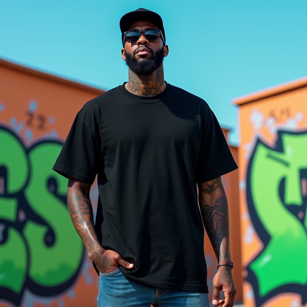 Premium Black Oversized Solid Plain T-shirt