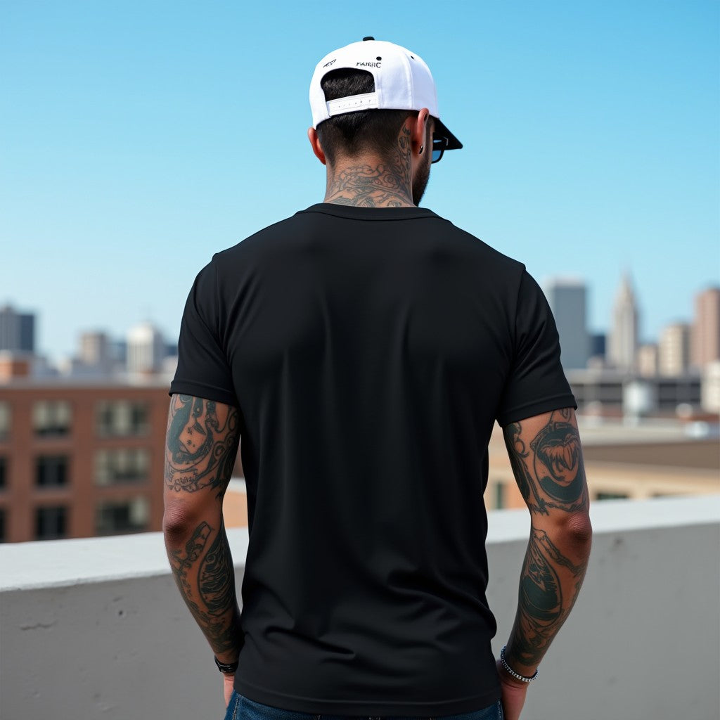 Silent Demons Black Crew Neck Graphic Printed T-shirt