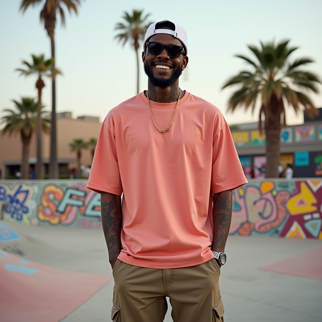 Premium Coral Oversized Solid Plain T-shirt