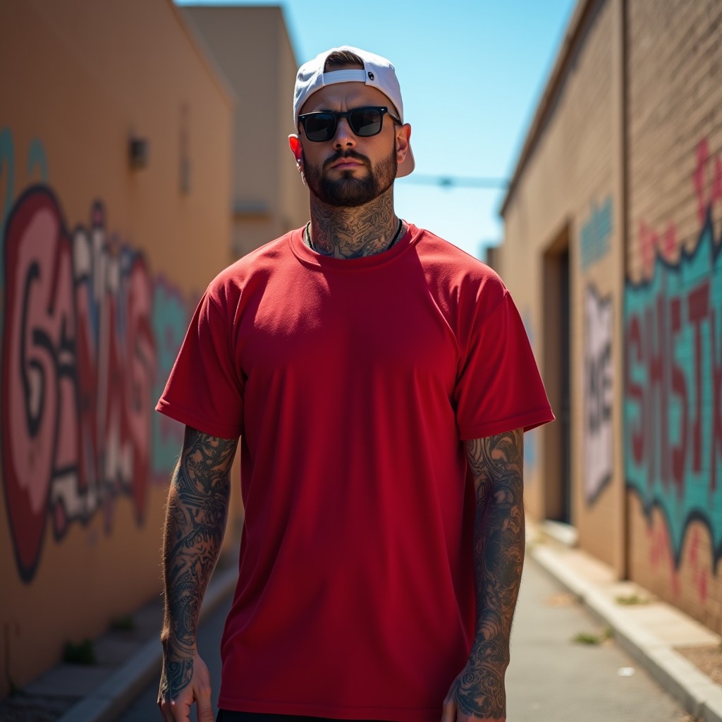 Premium Red Oversized Solid Plain T-shirt