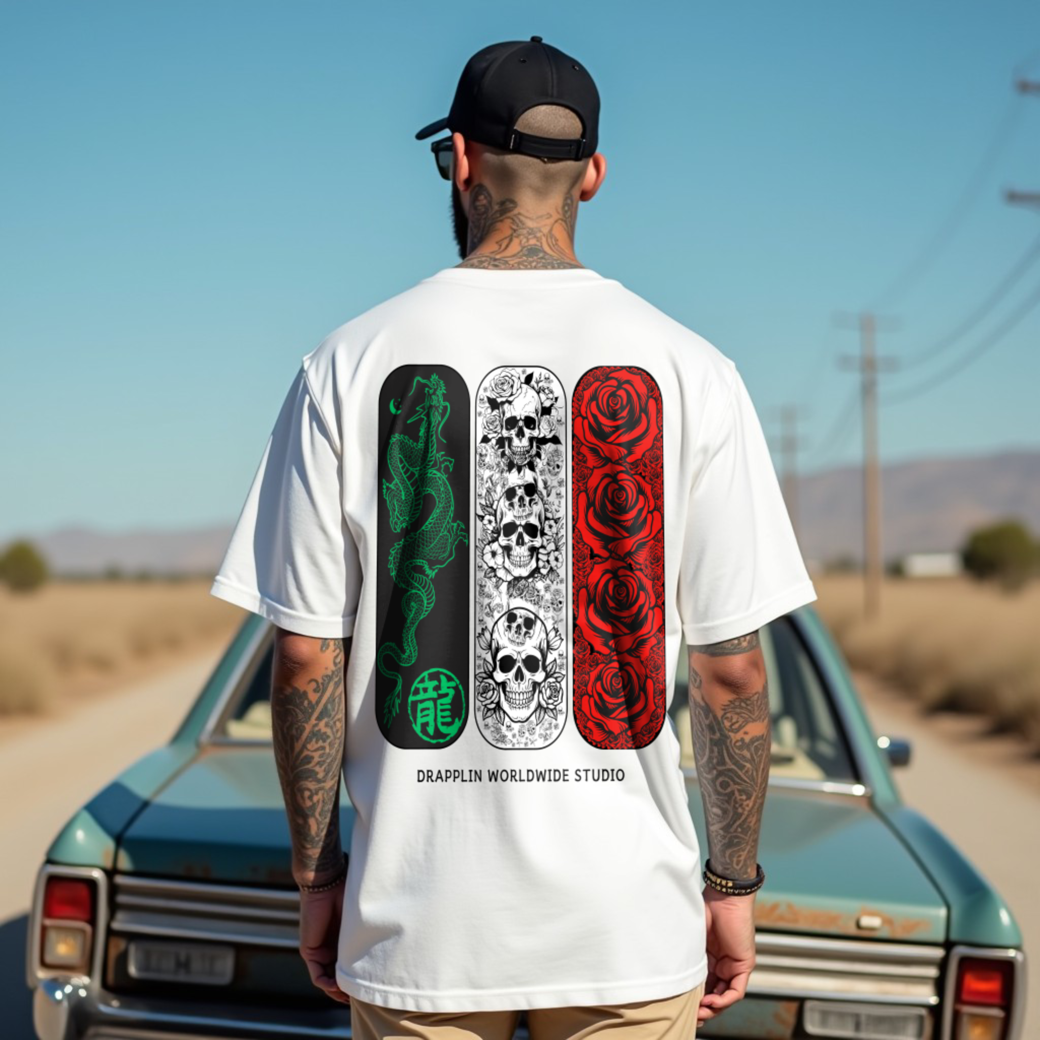 Forgive Premium White Oversized Typography Back Printed T-shirt
