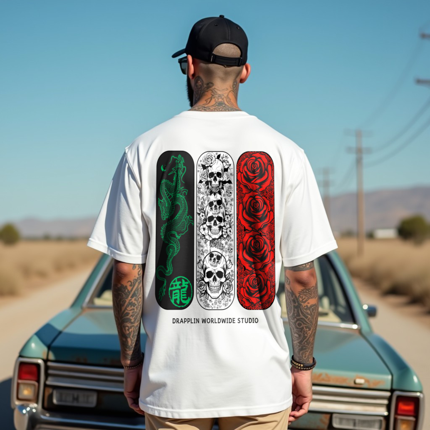 Forgive Premium White Oversized Typography Back Printed T-shirt