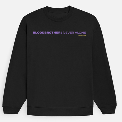 Bloodbrother Black Premium Oversized Printed Sweatshirt