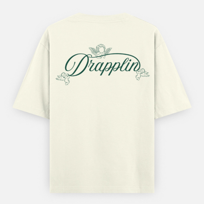 Drapplin Love Unisex Off White Premium Oversized Printed T-shirt