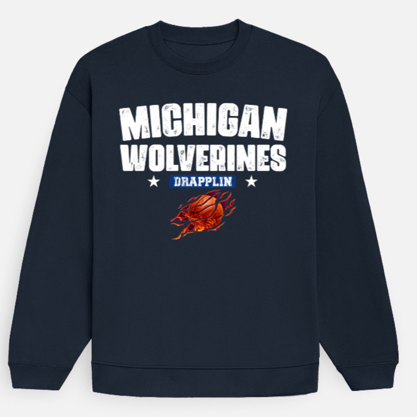 Michigan Unisex Navy Blue Premium Oversized Sweatshirt