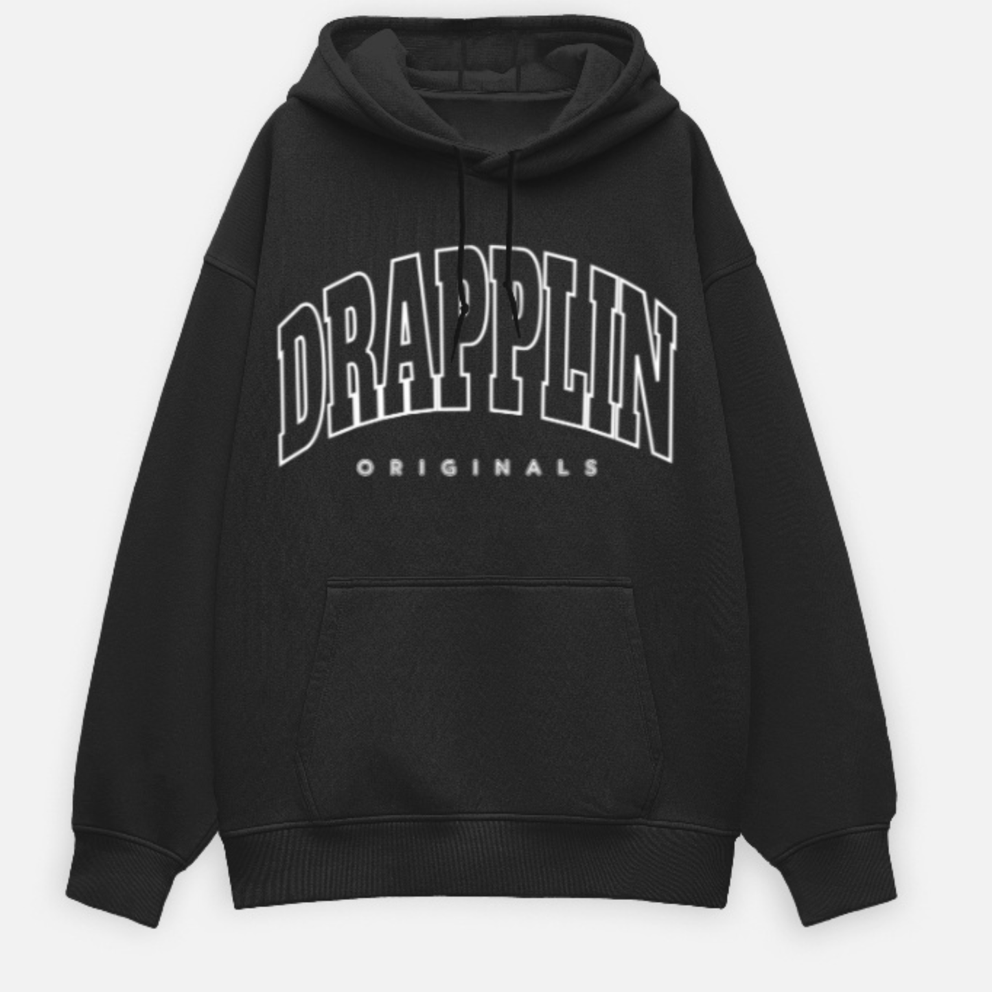 Drapplin Originals Premium Unisex Black Oversized Hoodie