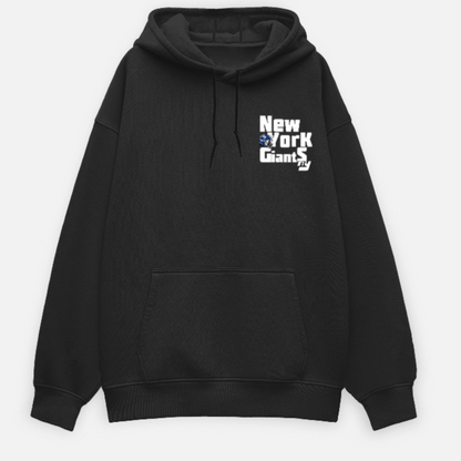 New York Premium Unisex Black Oversized Back Printed Hoodie