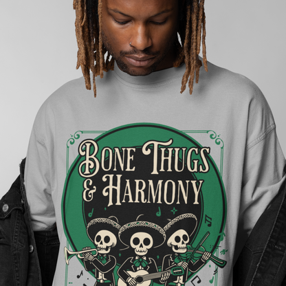 Thugs Premium Black Oversized Printed T-shirt